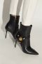 Balmain Zwarte Enkellaarzen met Leeuwenmunt Hardware Black Dames - Thumbnail 10