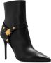 Balmain Zwarte Enkellaarzen met Leeuwenmunt Hardware Black Dames - Thumbnail 12