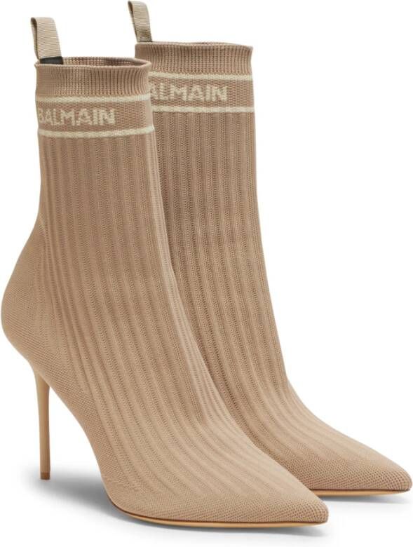 Balmain Heeled Boots Beige Dames