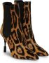 Balmain Moneta leopard print leather ankle boots Bruin Dames - Thumbnail 2