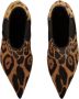 Balmain Moneta leopard print leather ankle boots Bruin Dames - Thumbnail 3