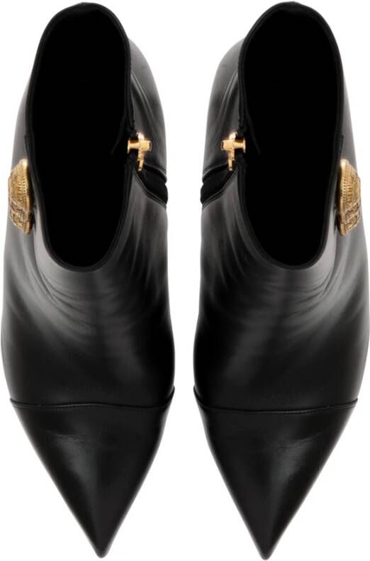 Balmain Stiletto enkellaarzen verfraaid met knoop Zwart - Foto 2