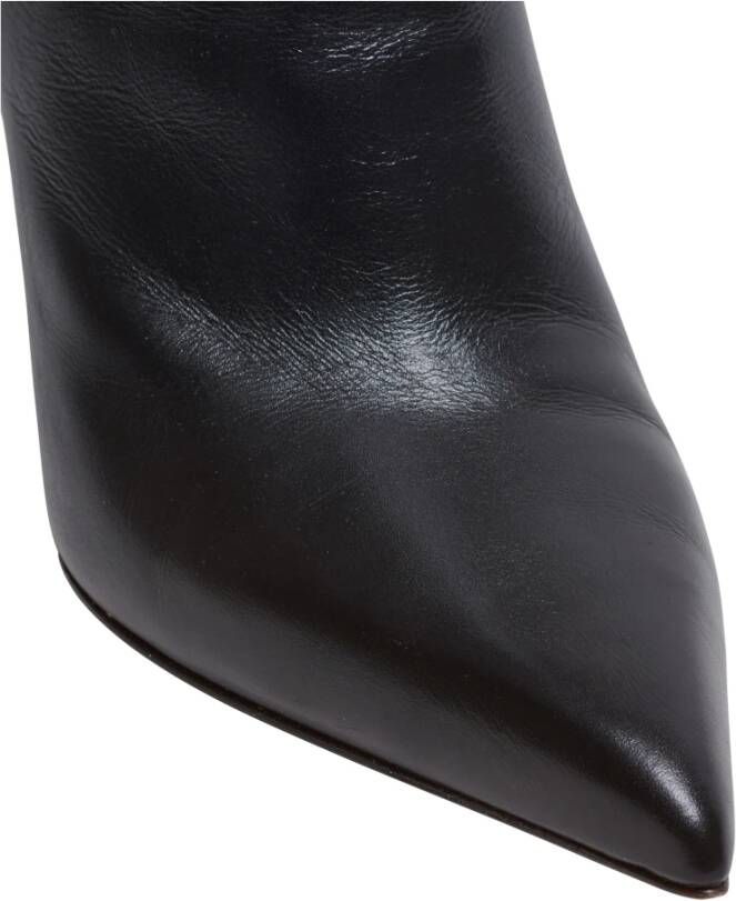 Balmain Moneta leather ankle boots Zwart Dames