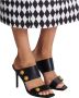 Balmain Heeled Eva-muiltjes van kalfsleer Black Dames - Thumbnail 2