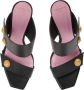 Balmain Heeled Eva-muiltjes van kalfsleer Black Dames - Thumbnail 5