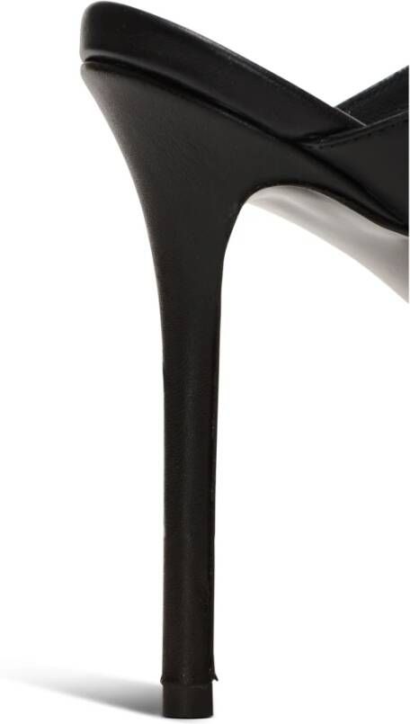 Balmain Heeled Eva-muiltjes van kalfsleer Black Dames
