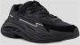Balmain Zwarte Leren Sneakers met Contrasterend Logo Black Heren - Thumbnail 4