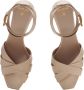 Balmain Ava leather platform sandals Beige Dames - Thumbnail 3