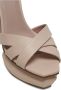 Balmain Ava leather platform sandals Beige Dames - Thumbnail 5