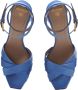 Balmain Ava satijnen platform sandalen Blauw Dames - Thumbnail 3