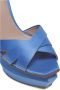 Balmain Ava satijnen platform sandalen Blauw Dames - Thumbnail 4