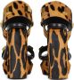 Balmain Ava leopard print leather platform sandals Bruin Dames - Thumbnail 9