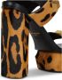 Balmain Ava leopard print leather platform sandals Bruin Dames - Thumbnail 10
