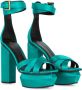 Balmain Ava satin platform sandals Ava satijnen platform sandalen Green Red Dames - Thumbnail 2