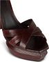 Balmain Sandalen Ava Karung Platform Sandals Leather in rood - Thumbnail 4