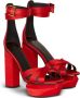 Balmain Ava satin platform sandals Ava satijnen platform sandalen Green Red Dames - Thumbnail 6