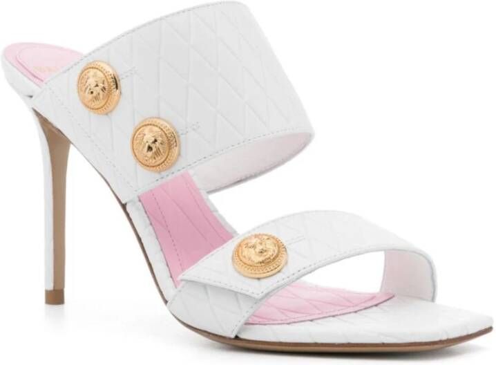 Balmain High Heel Sandals White Dames