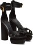 Balmain Zwarte Satijnen Plateau Sandalen Black Dames - Thumbnail 2