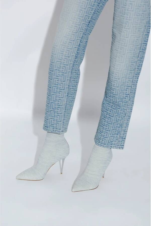 Balmain Skye gebreide enkellaarzen Blauw - Foto 6