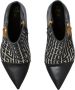 Balmain Jacquard monogram and leather Roni ankle boots Black Dames - Thumbnail 3