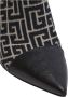 Balmain Jacquard monogram and leather Roni ankle boots Zwart Dames - Thumbnail 4