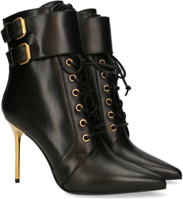 Balmain Uria enkellaarzen met veters Zwart - Foto 4