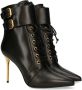 Balmain Uria leather ankle boots Zwart Dames - Thumbnail 4