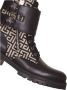 Balmain Bicolor smooth and monogram jacquard Phil Ranger ankle boots Zwart Heren - Thumbnail 3