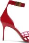 Balmain Lakleren Uma sandalen met opengewerkt rooster Red Dames - Thumbnail 5