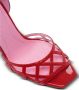 Balmain Lakleren Uma sandalen met opengewerkt rooster Red Dames - Thumbnail 6