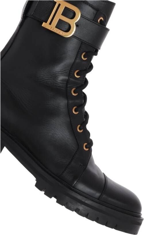 Balmain Ranger leren combat boots Zwart - Foto 6