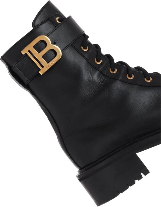 Balmain Ranger leren combat boots Zwart - Foto 7