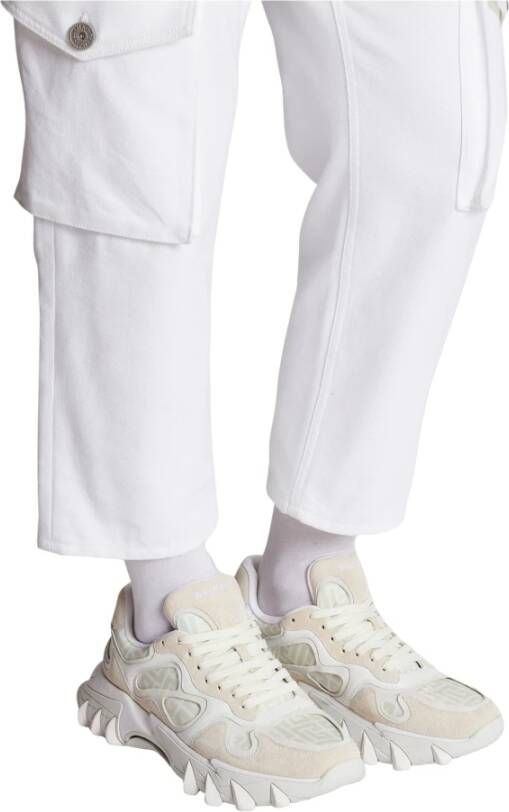 Balmain Leren sneaker White Heren