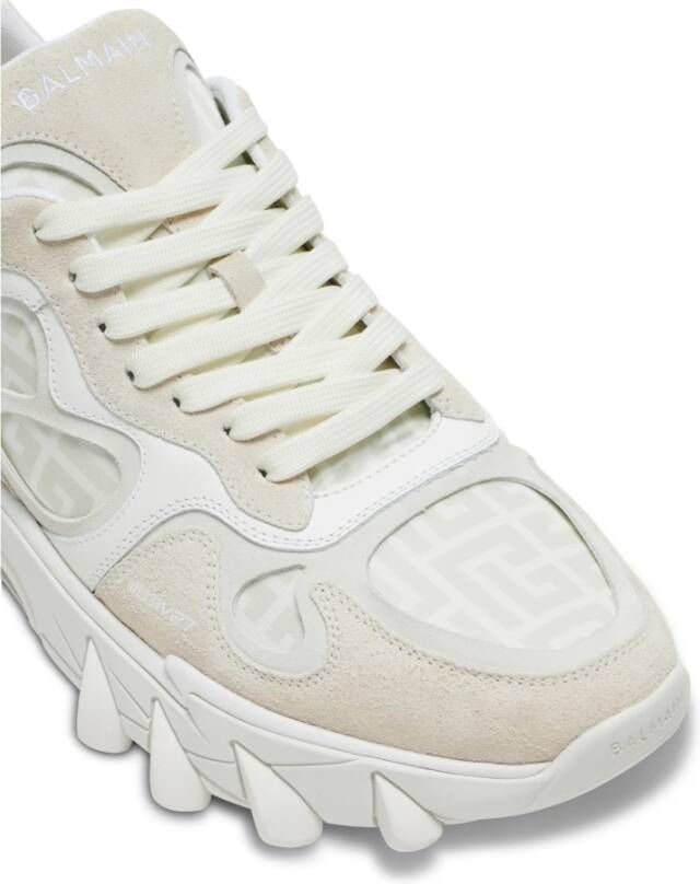 Balmain Leren sneaker White Heren