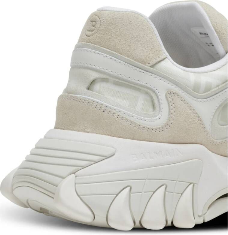 Balmain Leren sneaker White Heren