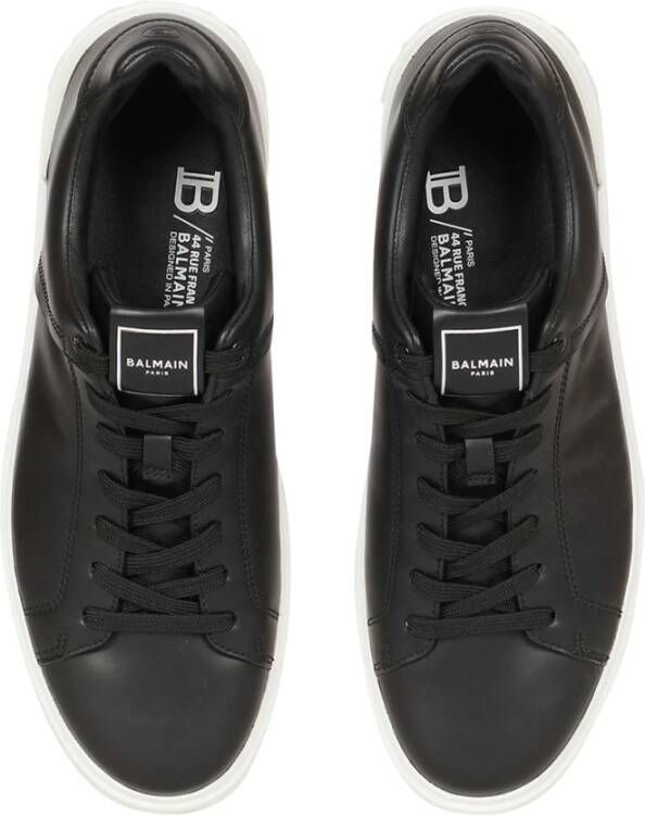 Balmain Leren sneakers Black Heren