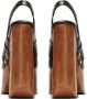 Balmain Mocassin met plateauzool Bonnie van leer en hout Black Dames - Thumbnail 3
