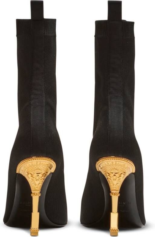 Balmain Moneta gebreide enkellaarzen Zwart - Foto 3