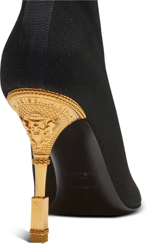 Balmain Moneta gebreide enkellaarzen Zwart - Foto 5