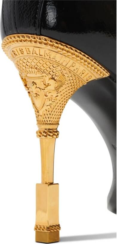 Balmain Moneta lakleren sandalen Black Dames