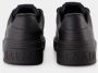Balmain Zwarte Leren Court Sneakers Puntige Neus Black Heren - Thumbnail 3