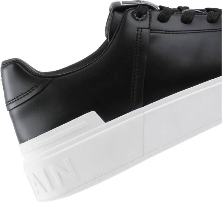 Balmain Noir Blanc Court Sneaker Black Dames