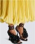 Balmain Patentleren Eden sandalen met open grid en bloemen Black Dames - Thumbnail 4