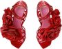 Balmain Patentleren Eden sandalen met openwerk rooster en bloemen Red Dames - Thumbnail 5