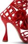 Balmain Patentleren Eden sandalen met openwerk rooster en bloemen Red Dames - Thumbnail 7
