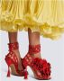 Balmain Patentleren Eden sandalen met openwerk rooster en bloemen Red Dames - Thumbnail 8