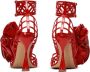 Balmain Patentleren Eden sandalen met openwerk rooster en bloemen Red Dames - Thumbnail 10