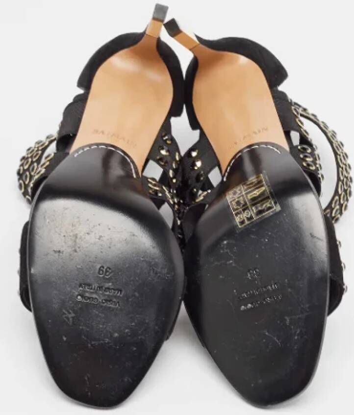 Balmain Pre-owned Fabric sandals Black Dames