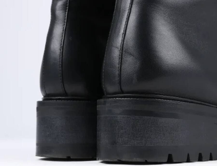 Balmain Pre-owned Leather boots Black Dames