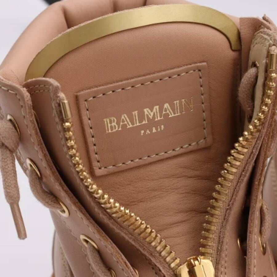 Balmain Pre-owned Leather boots Pink Dames